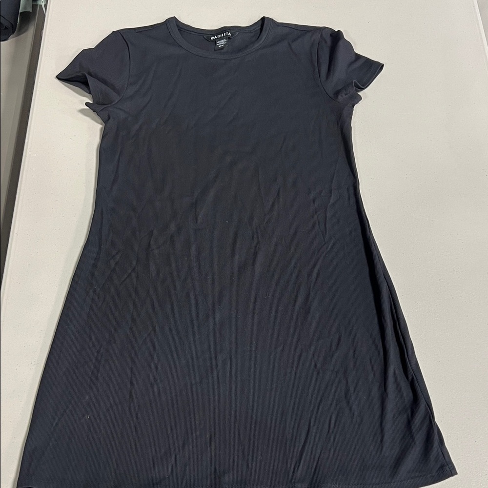 Athleta Charcoal Ribbed Top
